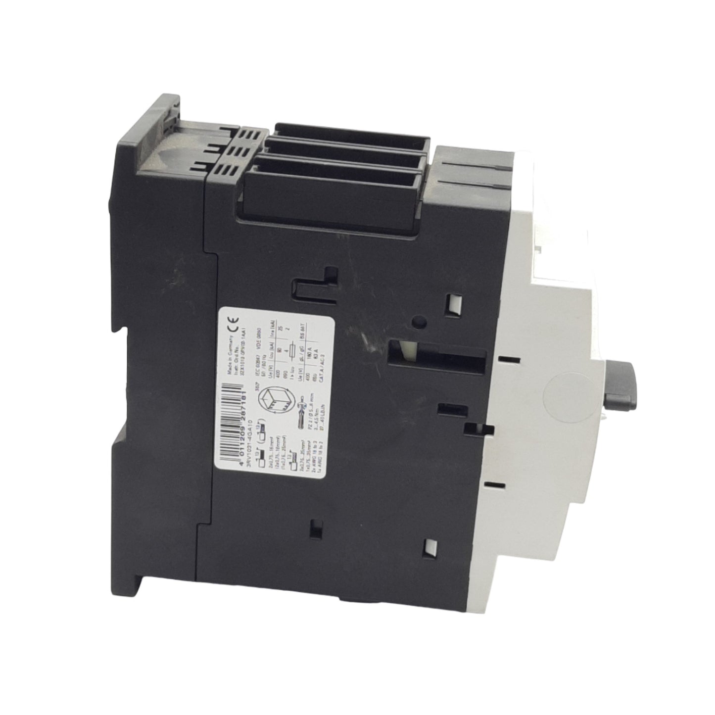Used Siemens 3RV1031-4GA10 Motor Protection Circuit Breaker, 3-Pole, 36-45A 600VAC