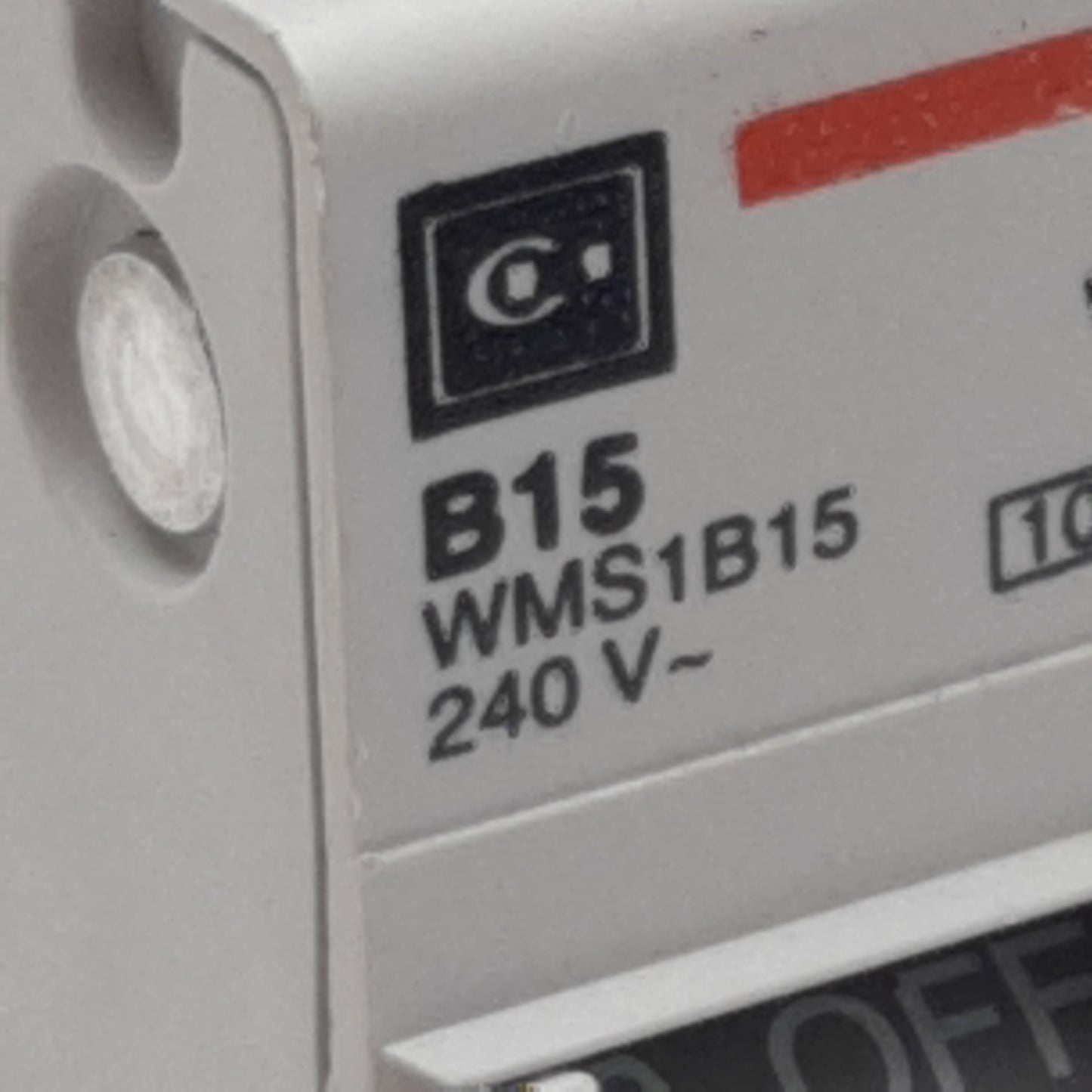 Used Lot of 2 Cutler-Hammer WMS1B15 Circuit Breaker, 1-Pole, 15A 240/415VAC, DIN Rail