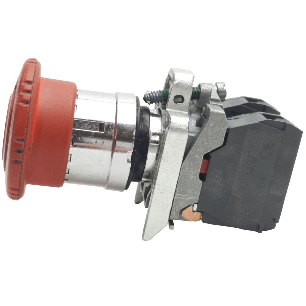 Used Schneider Electric XB4BS8444 Red Turn To Release E-Stop, ø22mm, 2NC, 600V Max