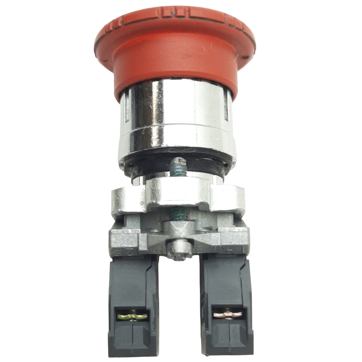 Used Schneider Electric XB4BS8444 Red Turn To Release E-Stop, ø22mm, 2NC, 600V Max