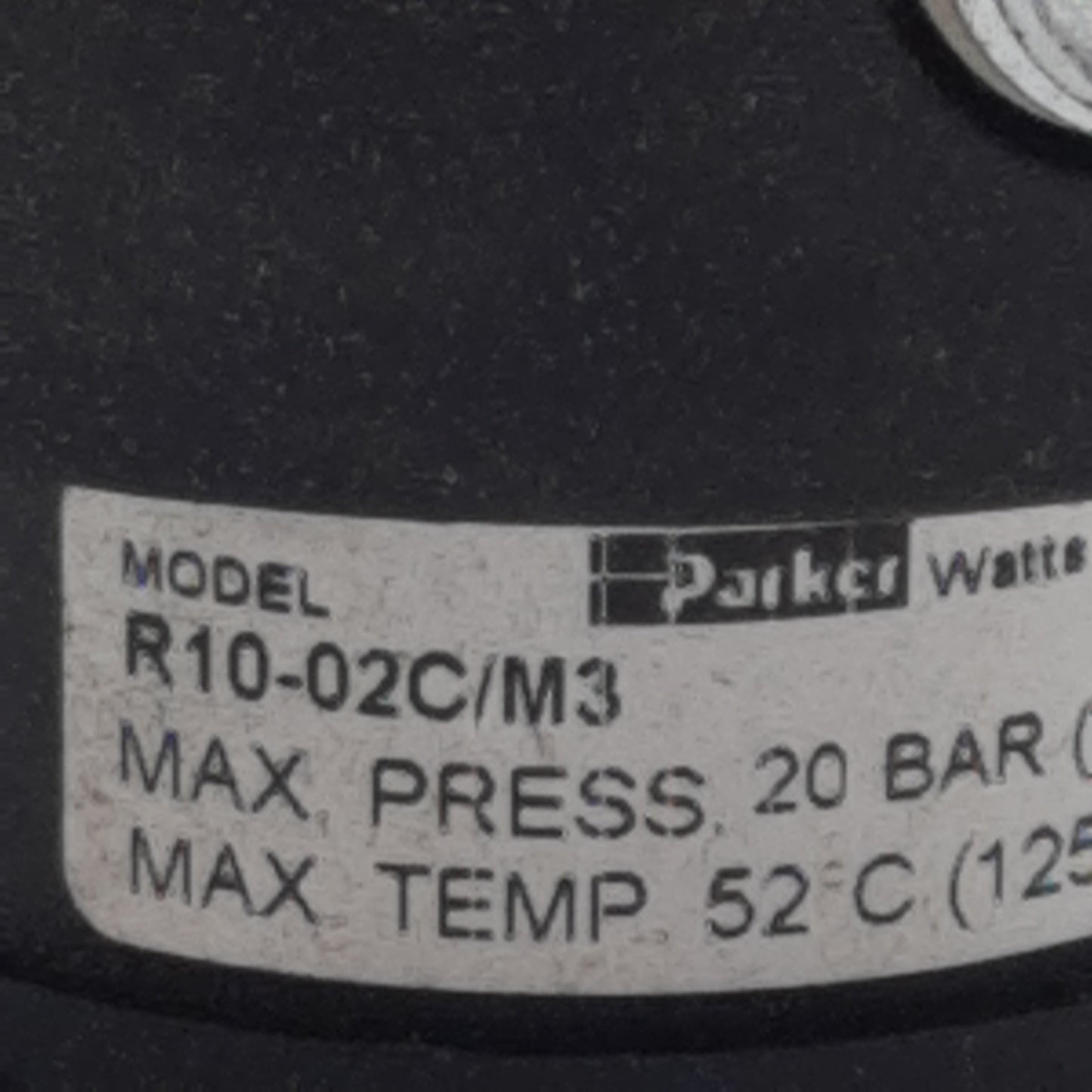 Used Parker Watts R10-02C/M3 Pneumatic Regulator, 1/4in NPT, 20bar Max, 80scfm