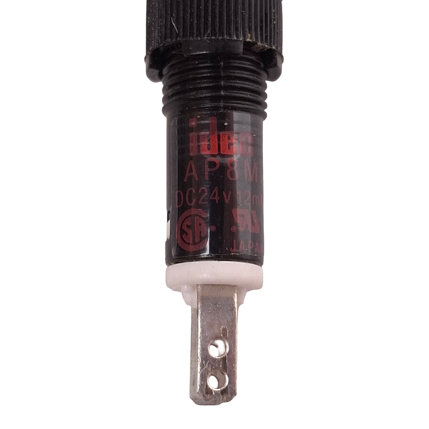 Used Lot of 6 IDEC AP8M122-R Red Miniature Pilot Light, Flat, ø8mm, 2-Blade, 24VDC
