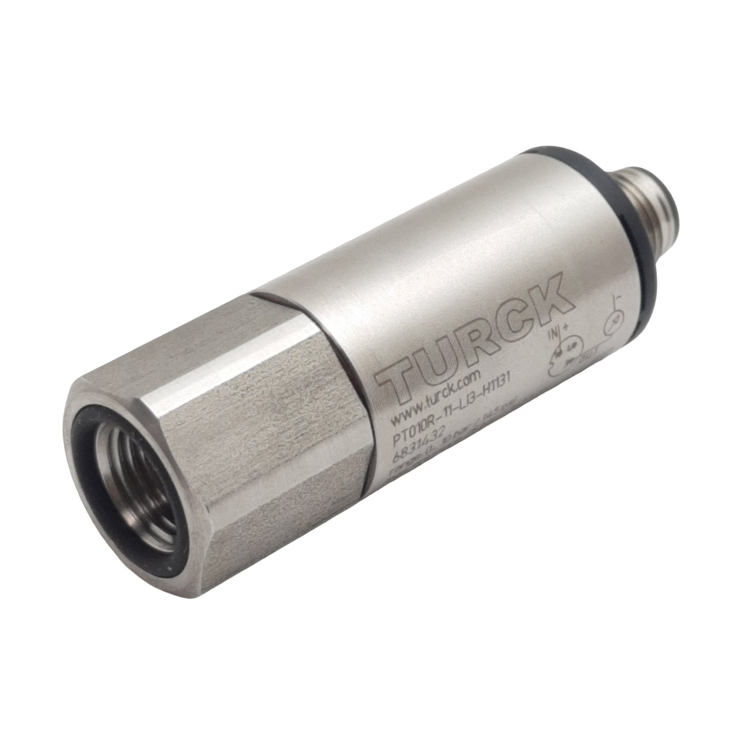 Used Turck PT010R-11-LI3-H1131 Pressure Transmitter, 4-20mA Out, 0-10bar, 3-Pin M12