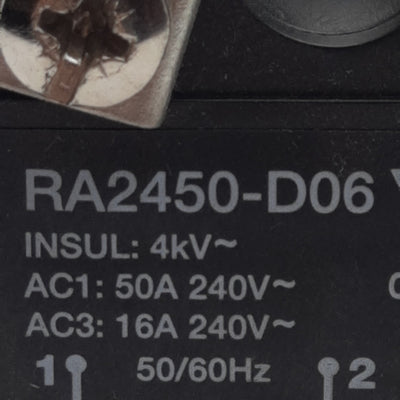 Used Carlo Gavazzi RA2450-D06 Solid-State Relay, SPST-NO, 3-32VDC In, 50A 230VAC Out