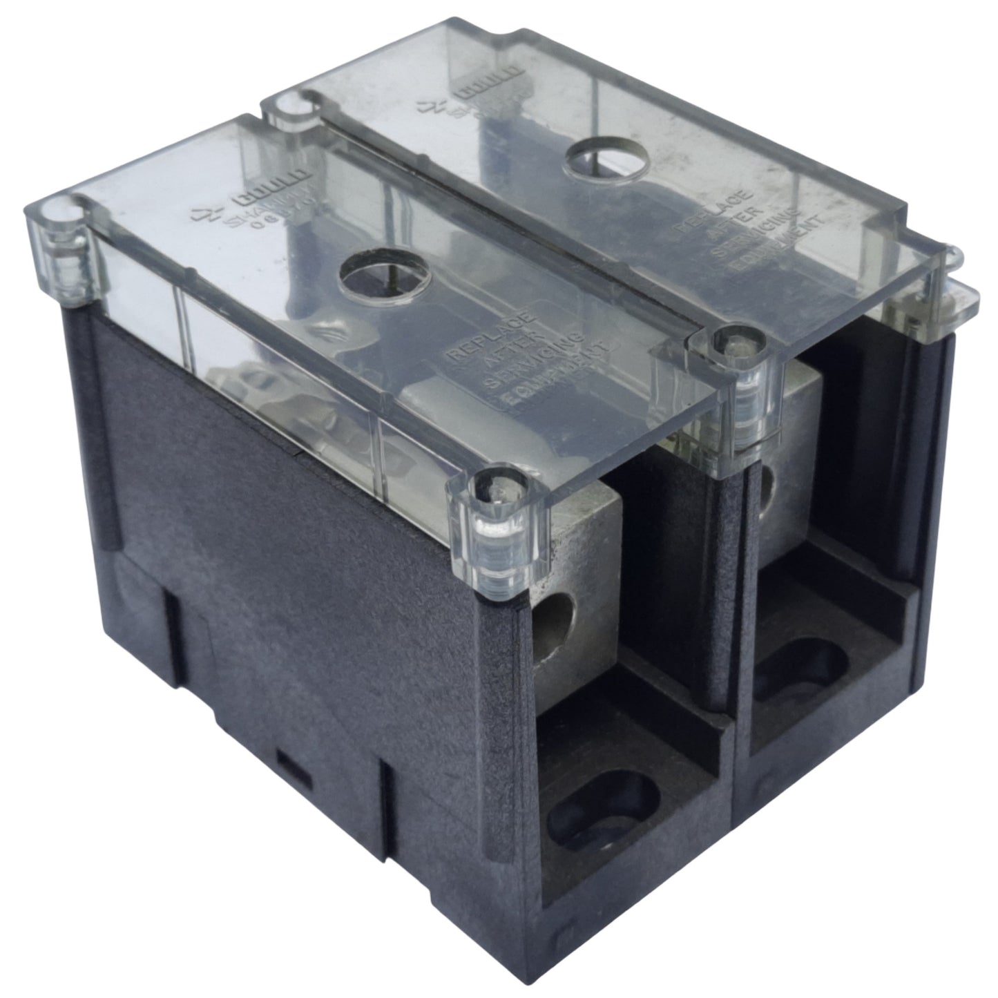 Used Burndy BDB-16-2/0-3 Power Distribution Block, 3-Pole, Run 2/0-12 AWG, 195A 600V