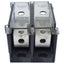 Used Burndy BDB-16-2/0-3 Power Distribution Block, 3-Pole, Run 2/0-12 AWG, 195A 600V
