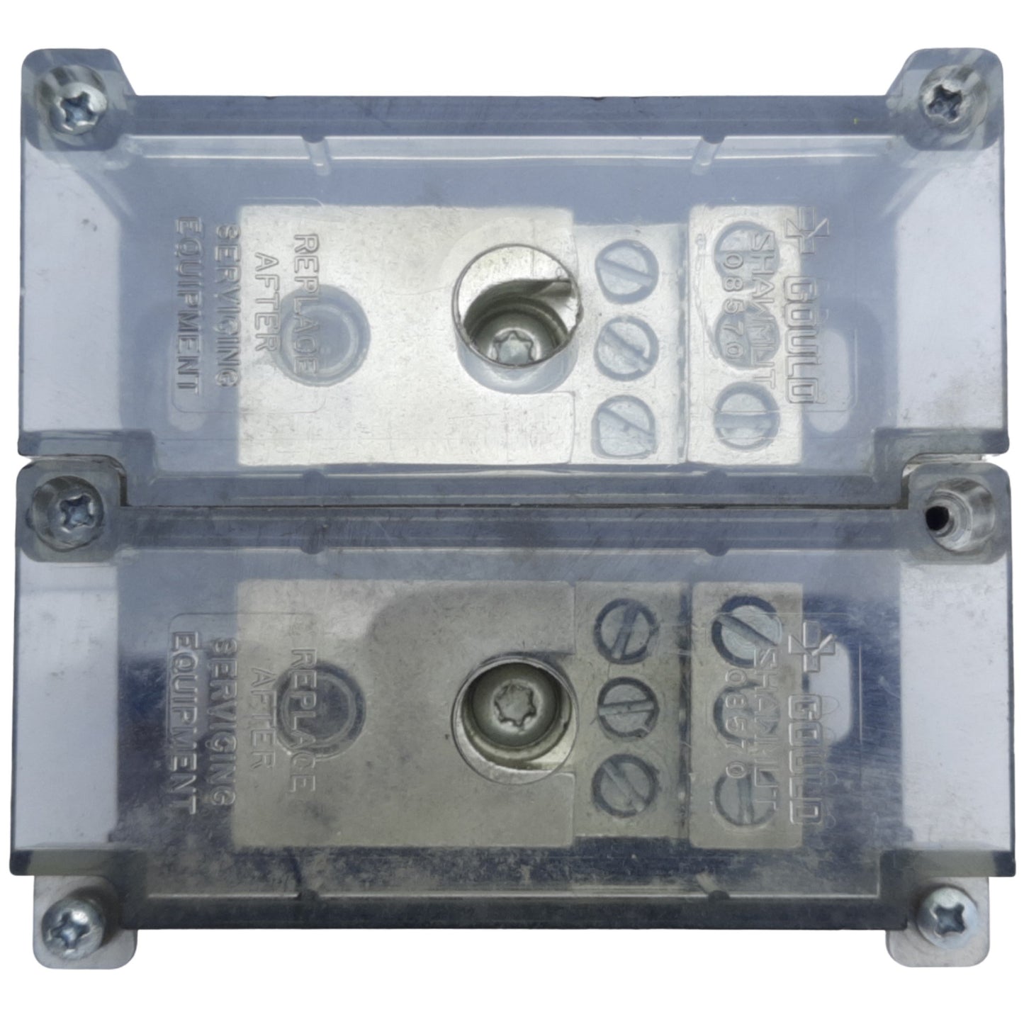 Used Burndy BDB-16-2/0-3 Power Distribution Block, 3-Pole, Run 2/0-12 AWG, 195A 600V