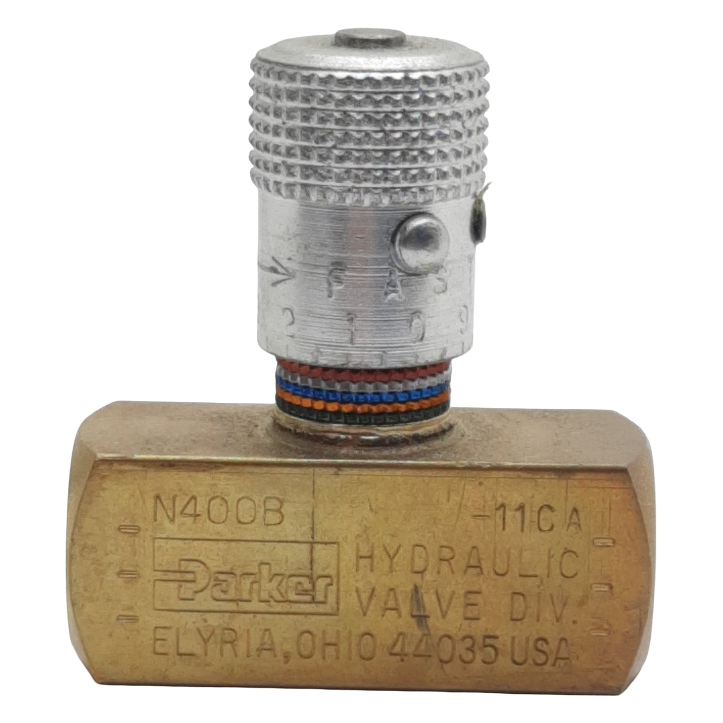 Used Parker N400B In-Line Needle Valve, 1/4in NPT Female, 2000psi Max, 19L/min