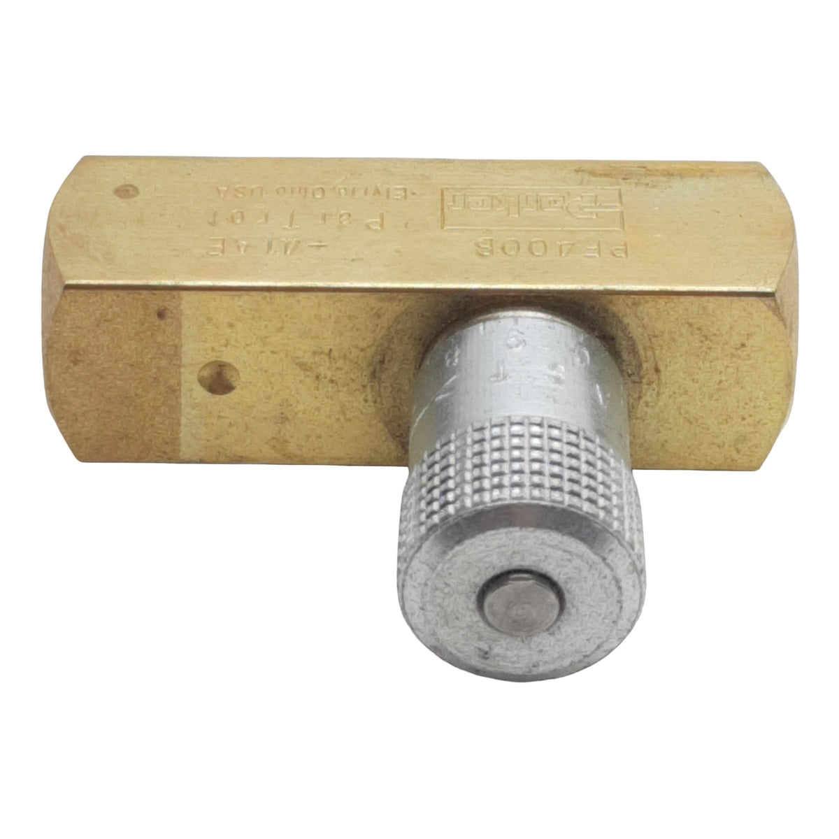 Used Parker PF400B In-Line Needle Valve, 1/4in NPT Female, 2000psi Max, 5gal/min