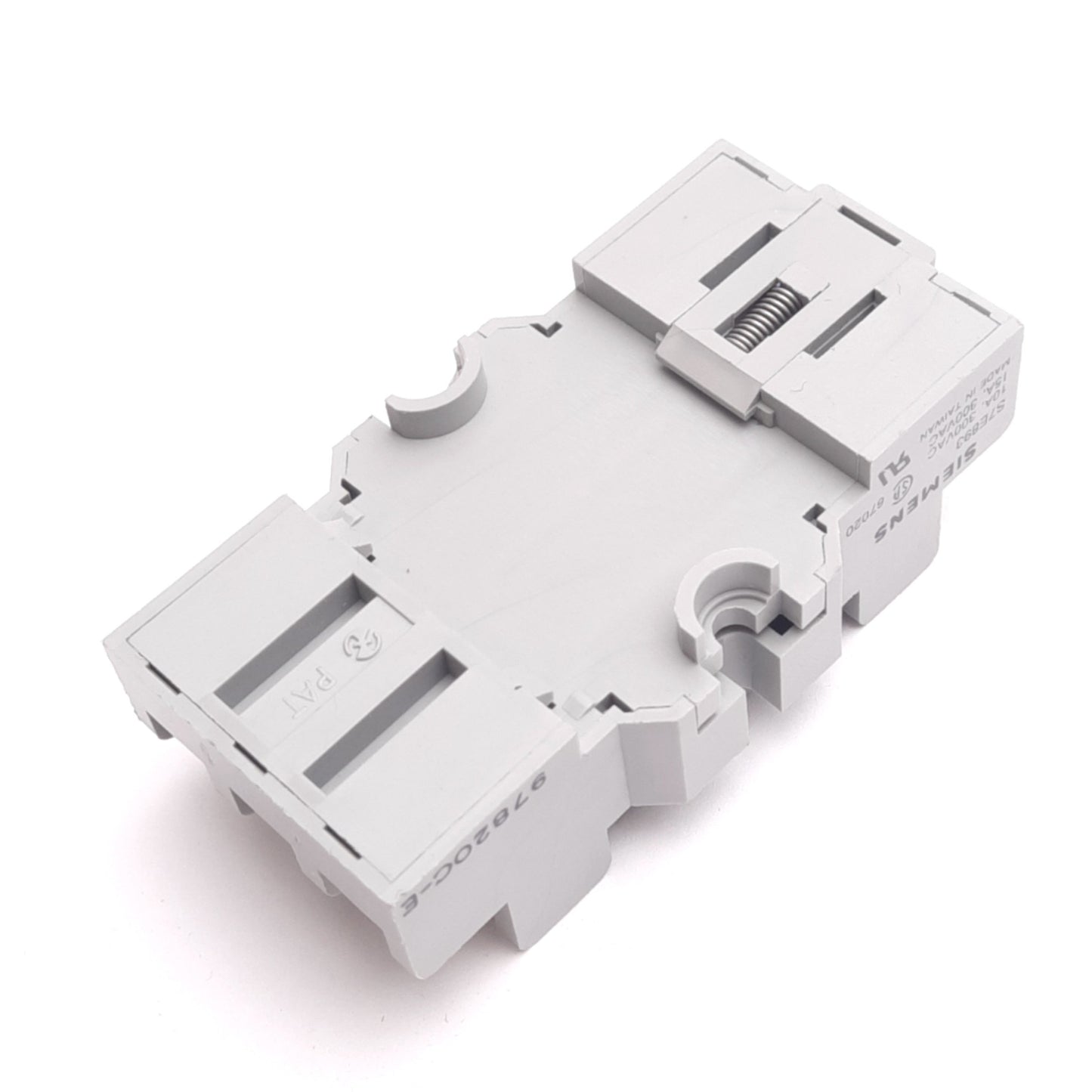 New – Open box Siemens S7E893 Relay Socket, 11-Pin Blade, 300VAC 10A Max, DIN Rail
