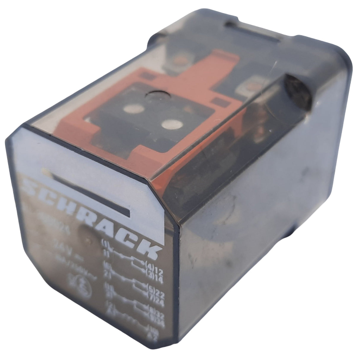 Used Lot of 2 Schrack RL 300024 Electromagnetic Relay, 11-Pin, 10A 250VAC, Coil 24VDC