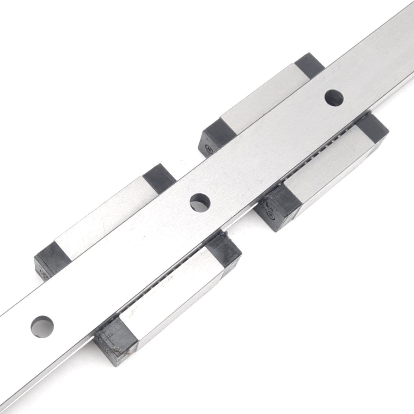 Used IKO LWL20BCS (2x) Linear Guide Blocks w/ 20x720mm Rail, 40x50mm Block, 9080N Max