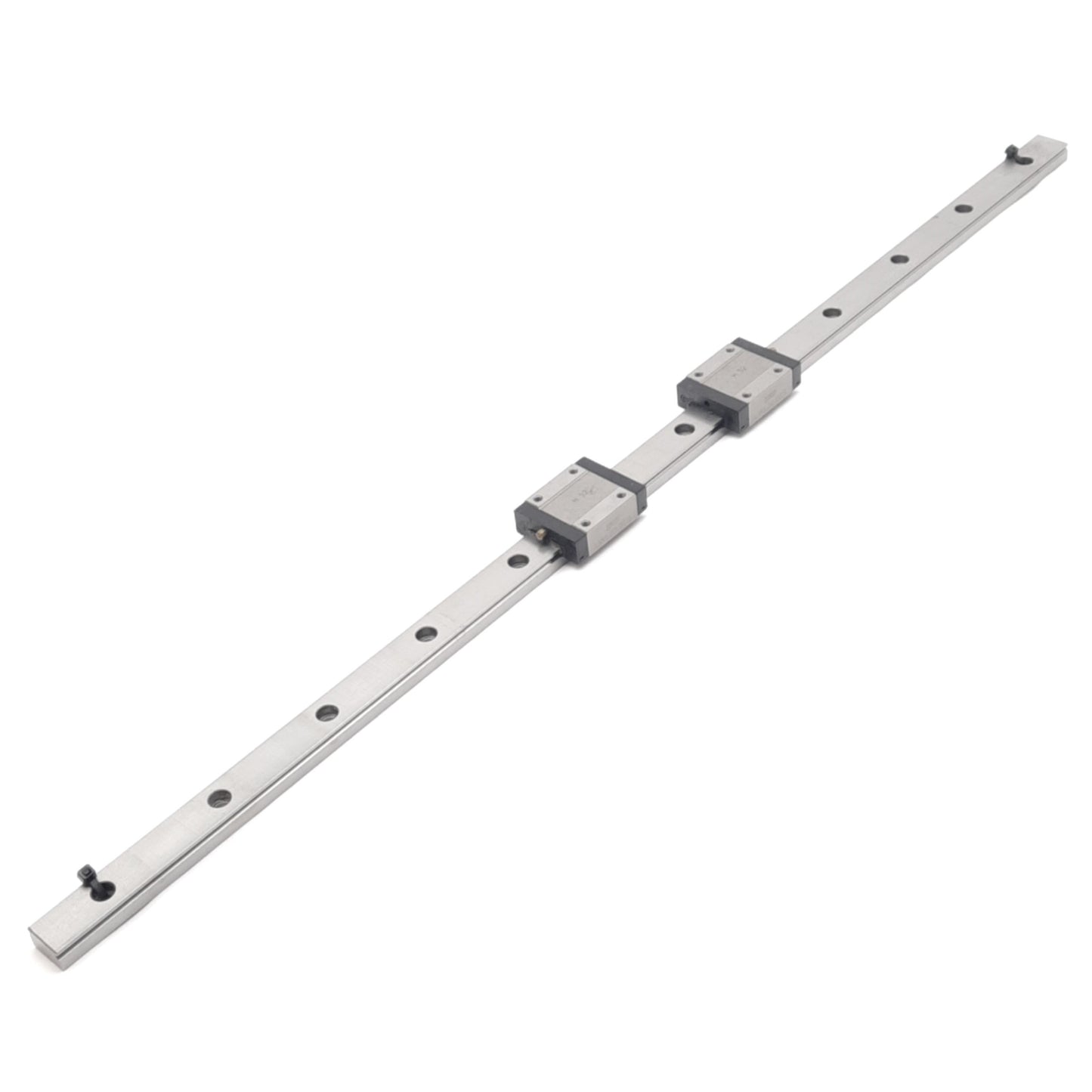 Used IKO LWL20BCS (2x) Linear Guide Blocks w/ 20x720mm Rail, 40x50mm Block, 9080N Max