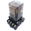 Used Schrack RL 300024 Electromagnetic Relay w/ Base, 11-Pin, 10A 250VAC, Coil 24VDC