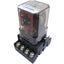 Used Schrack RL 300024 Electromagnetic Relay w/ Base, 11-Pin, 10A 250VAC, Coil 24VDC