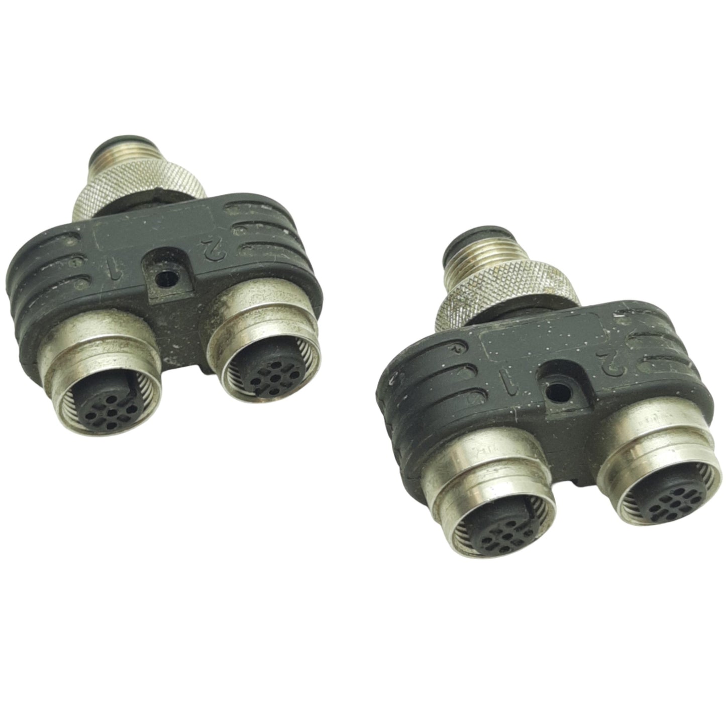 Used Lot of 2 Turck YBZ2-FSM 4.5/2FKM 4.5/S771 Sensor Splitter M12 4-pin Male