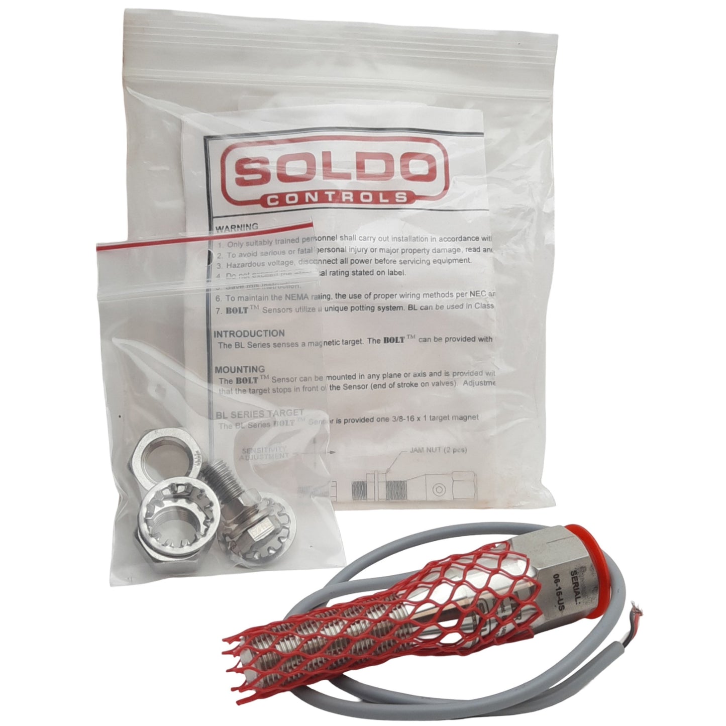 New – Open box Soldo BLT114NL018 Proximity Sensor 18" Cable, SPDT,120VAC 48VDC, 0.25A-0.416A