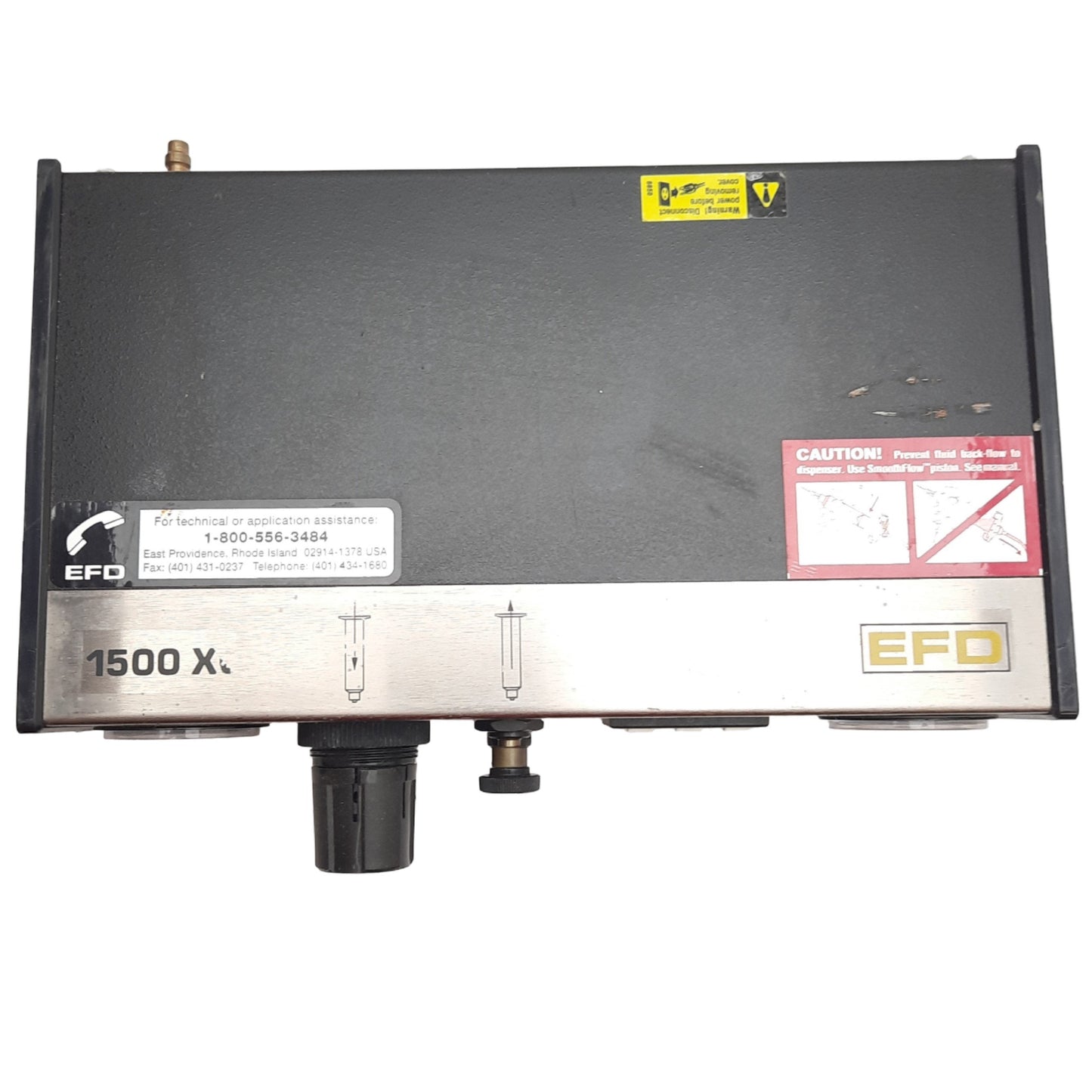 Used EFD 1500XL Fluid Dispenser, 80-100psi In, 0-100psi Out, 100/120/200VAC, 14VA Max