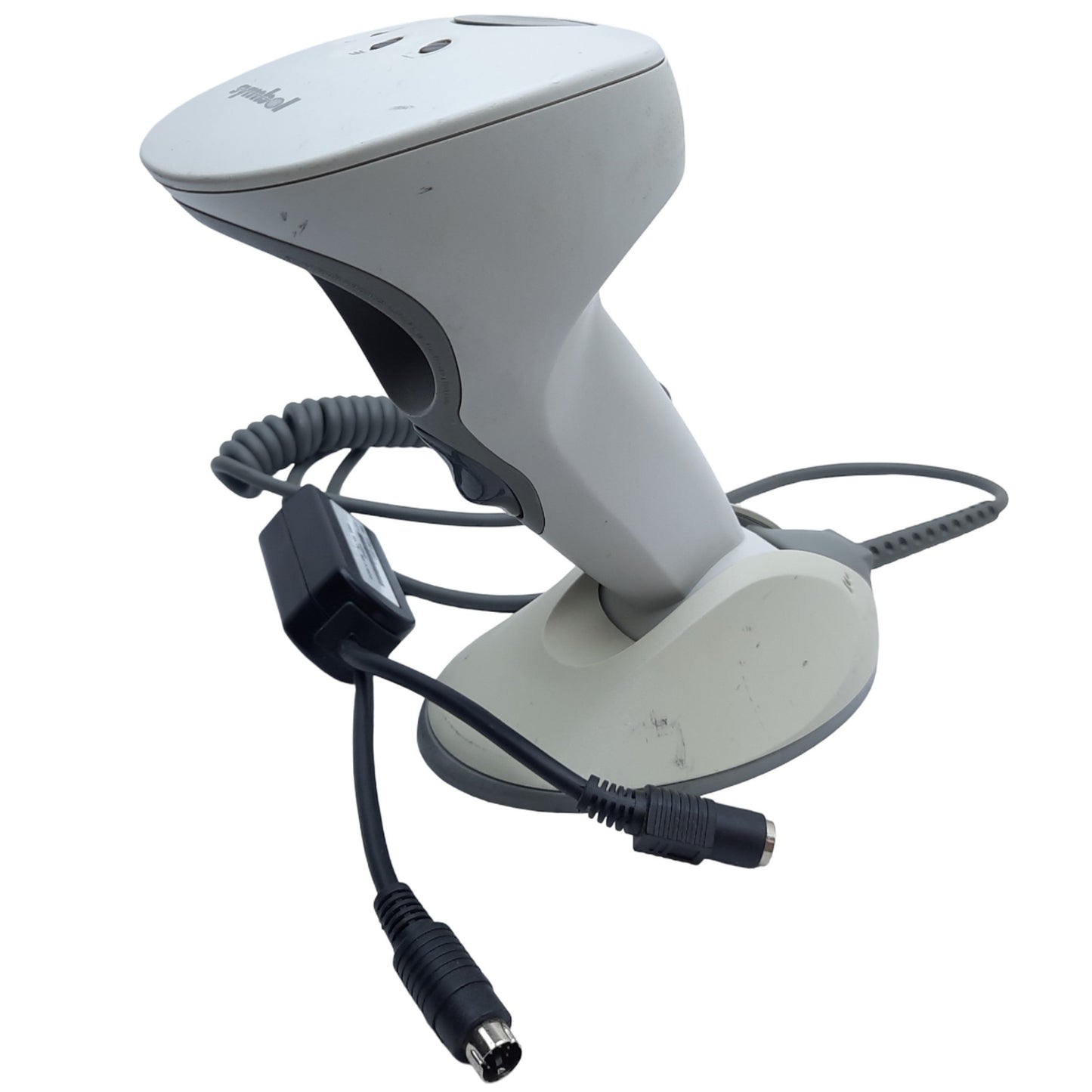 Used Symbol M2004-I200 Cyclone Barcode Scanner w/ PS/2 Cord, 630–680-nm Laser Diode
