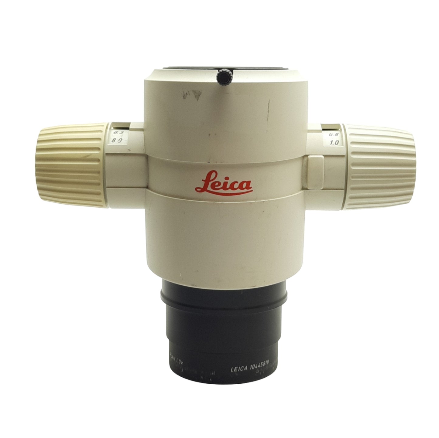 Used Leica 10446370 MZ12.5 Stereo Microscope Body Optics Carrier 0.8X to 10X Zoom Mag