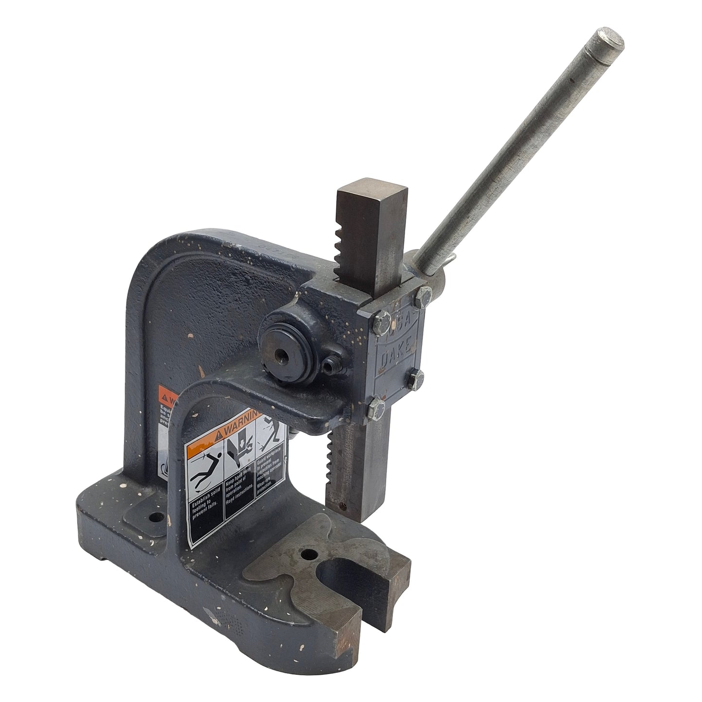 Used Dake No. 001 Single Leverage Arbor Press, 1 ton Capacity, *No Table Plate*