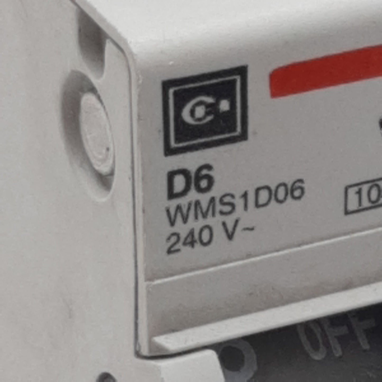 Used Lot of 2 Cutler-Hammer WMS1D06 Circuit Breaker, 1-Pole, 6A 240/415VAC, DIN Rail