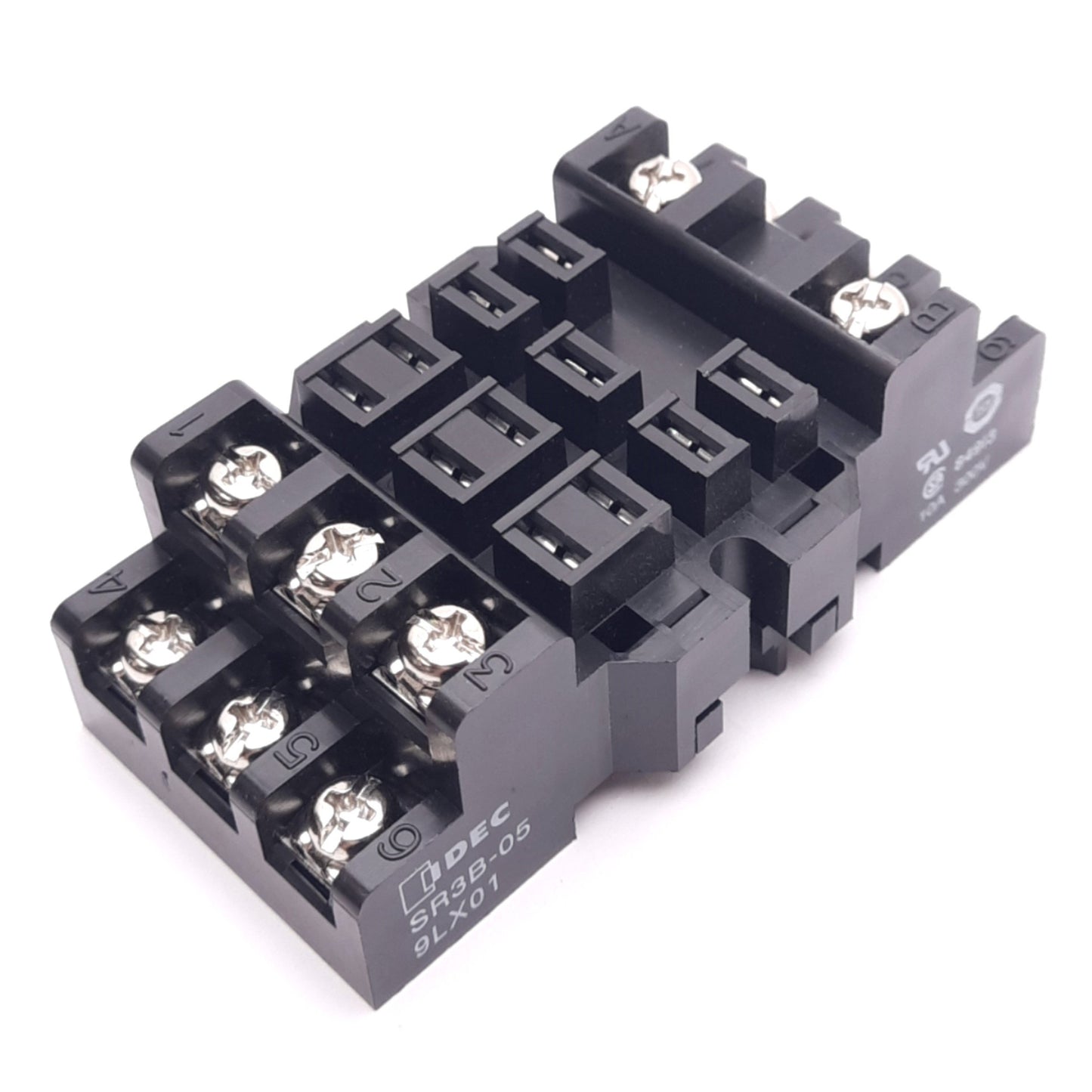 New IDEC SR3B-05 Plug-In Relay Socket, 11-Pin Blades, 300VAC 10A Max, DIN Rail