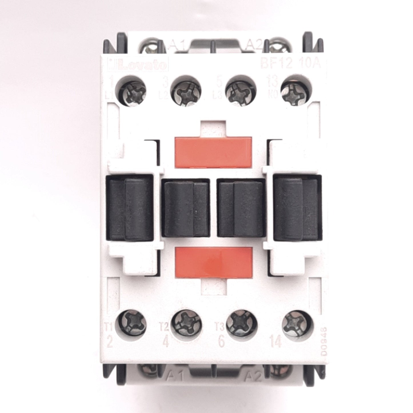 Used Lovato BF1210A Contactor, 3-Pole + 1NO Aux, 600V 28A Max, 220/230VAC Coil