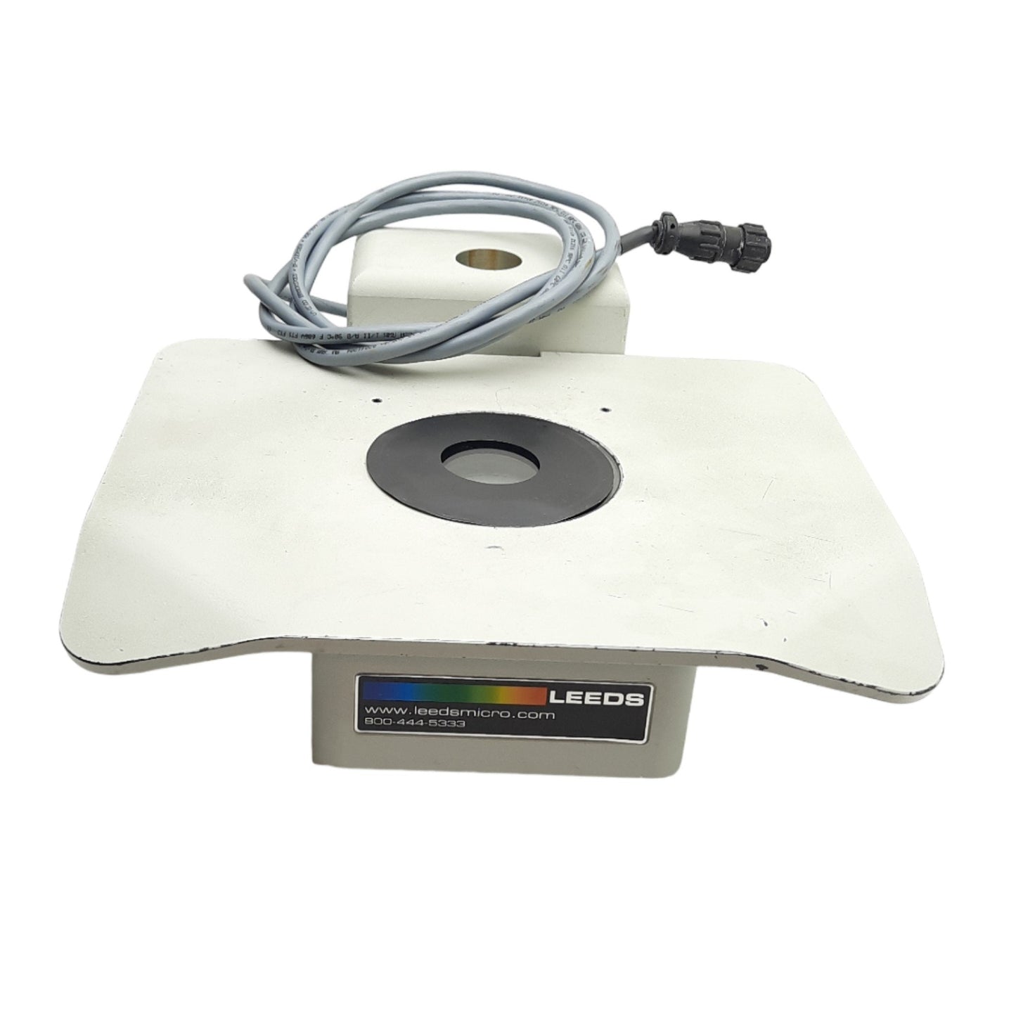 Used Leeds LMS-340 Microscope Base Illuminator, Brightfield/Darkfield, 12VDC 50W