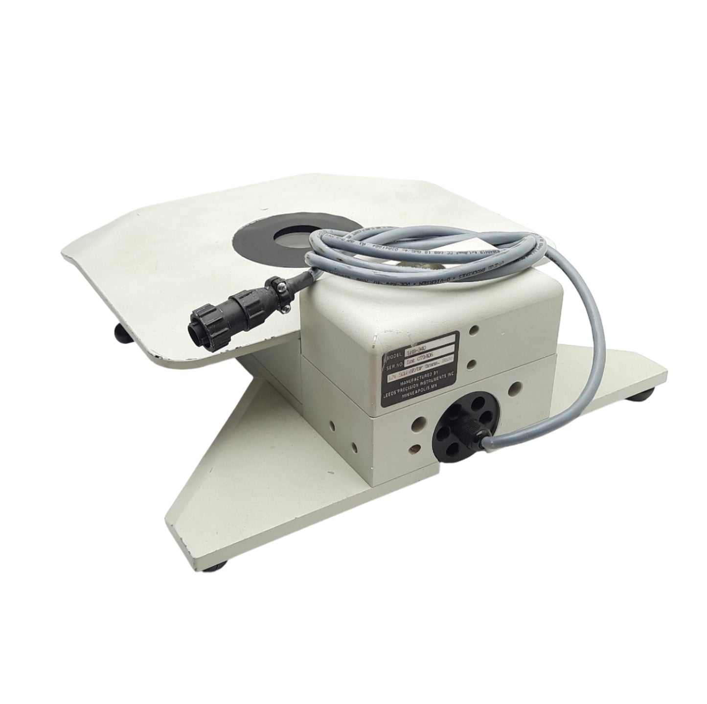 Used Leeds LMS-340 Microscope Base Illuminator, Brightfield/Darkfield, 12VDC 50W