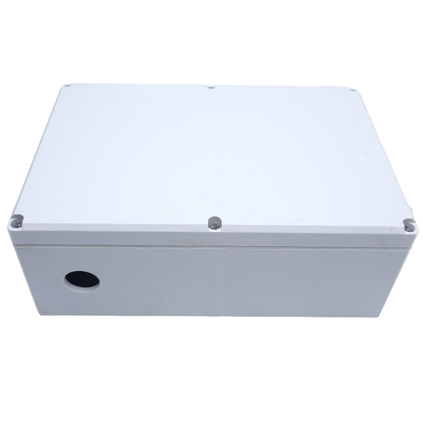 Used Hoffman Q-24169PCD Junction Box Enclosure w/ 5 Holes, 233mm x 153mm x 84mm