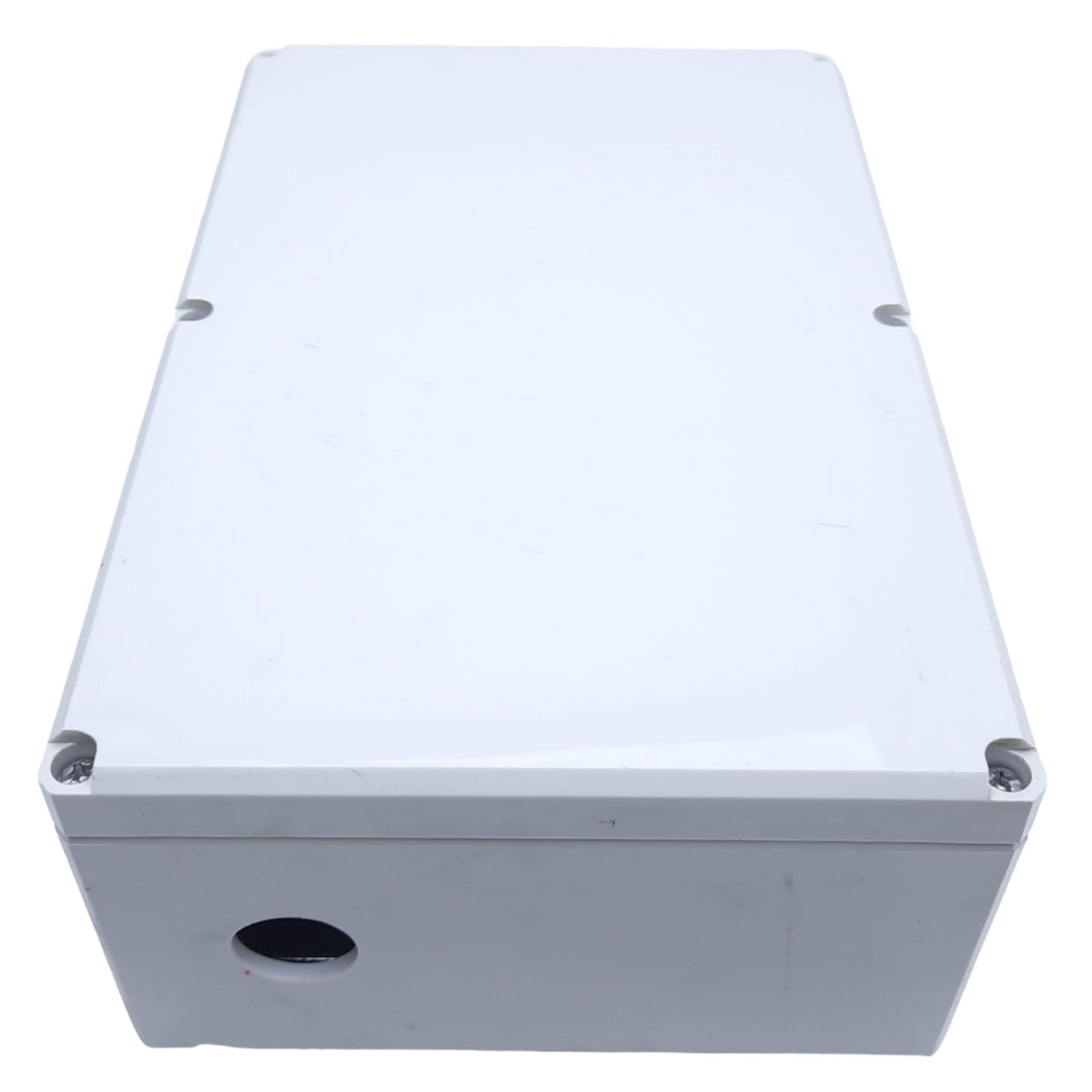 Used Hoffman Q-24169PCD Junction Box Enclosure w/ 5 Holes, 233mm x 153mm x 84mm