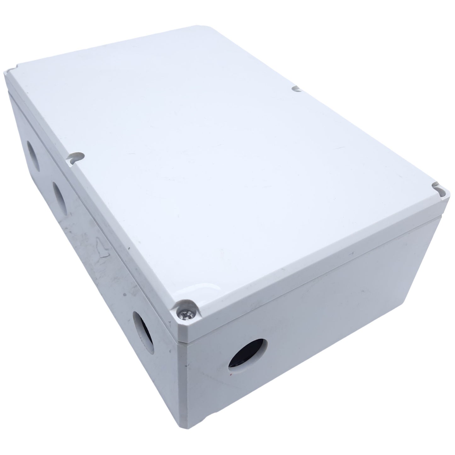 Used Hoffman Q-24169PCD Junction Box Enclosure w/ 5 Holes, 233mm x 153mm x 84mm