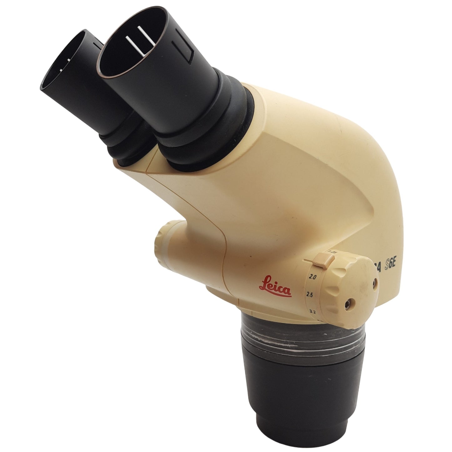 Used Leica 10446294 S6E Stereo Microscope Head, 0.63x-4x Mag, *No Eyepieces*