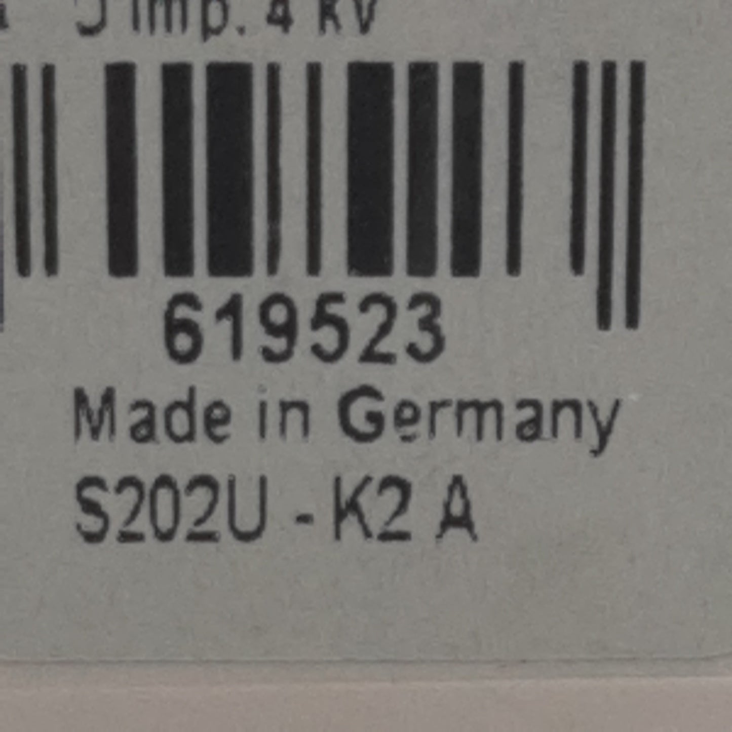 Used ABB S202U-K2A Circuit Breaker, 2-Poles, 2A 240VAC, K-Curve, DIN Rail Mount