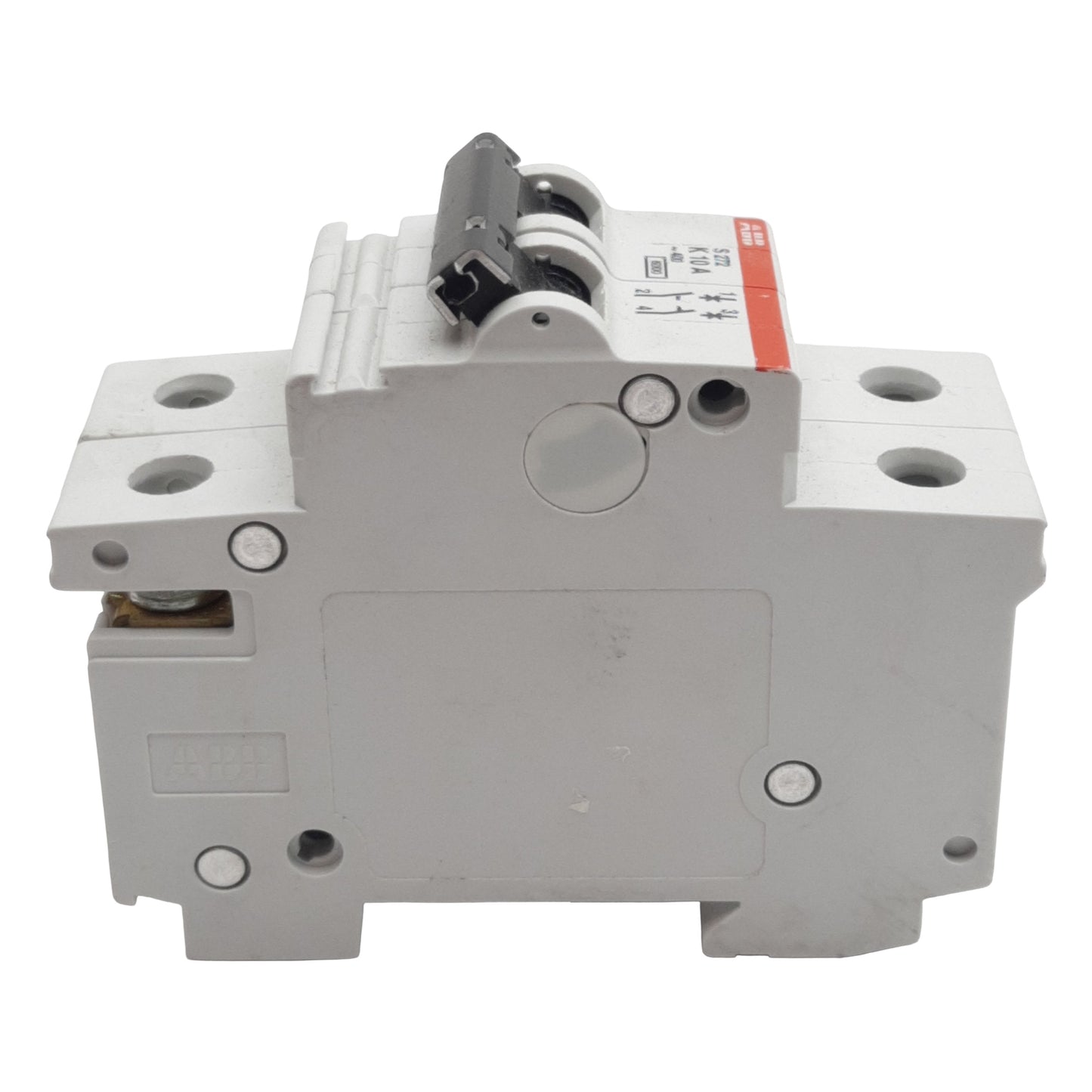 Used ABB S272-K10A Circuit Breaker, 2-Poles, 10A 400VAC, K-Curve, DIN Rail Mount