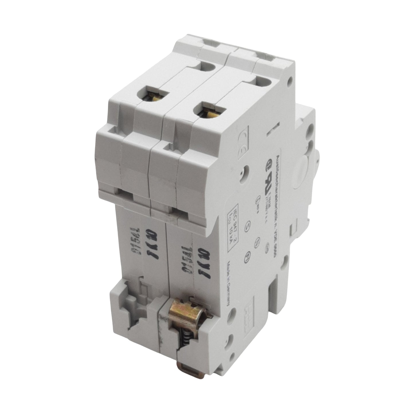 Used ABB S272-K10A Circuit Breaker, 2-Poles, 10A 400VAC, K-Curve, DIN Rail Mount