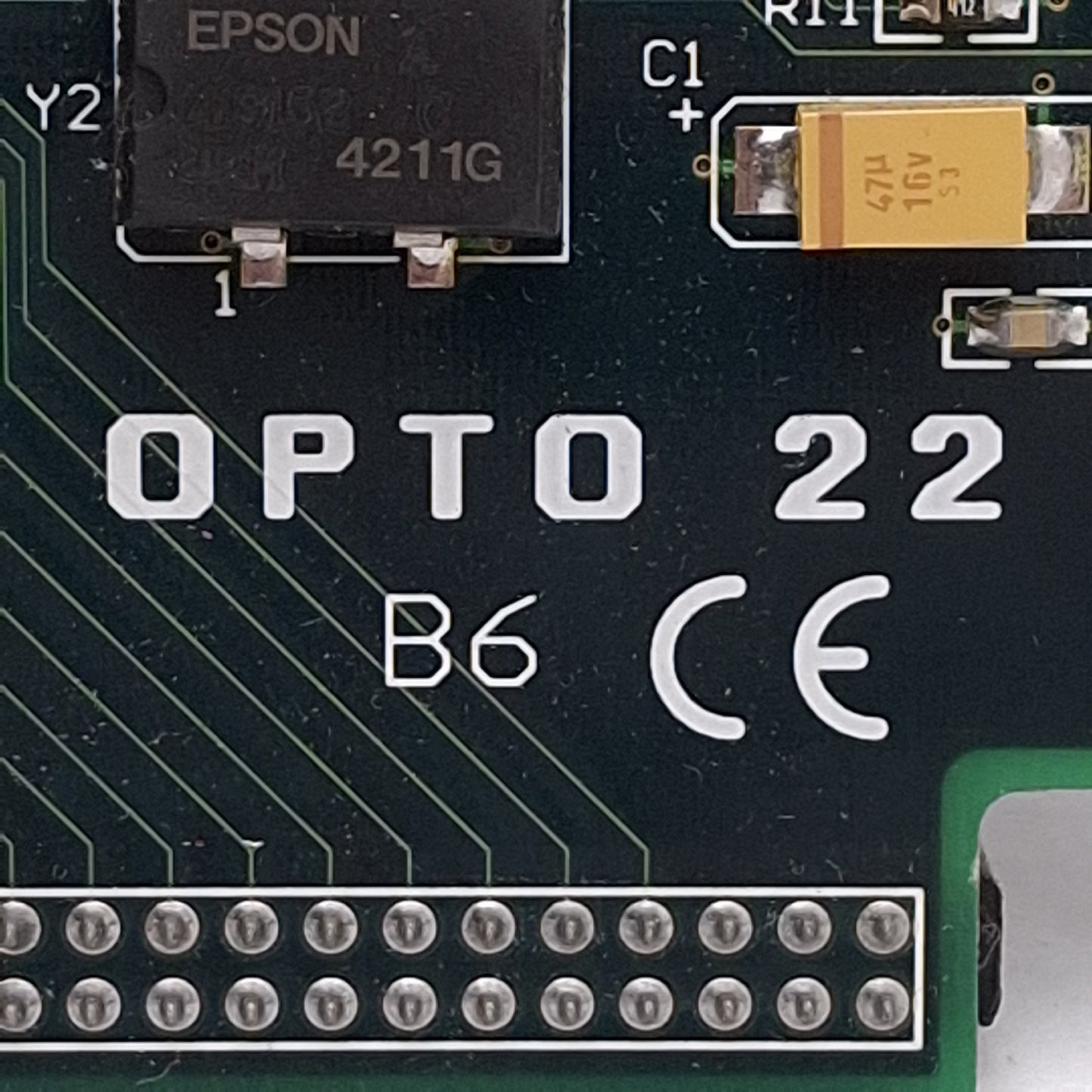 Used Opto 22 B6 Analog Brain Board, 16-Channel, Pamux Protocol, 50-Pin Headers