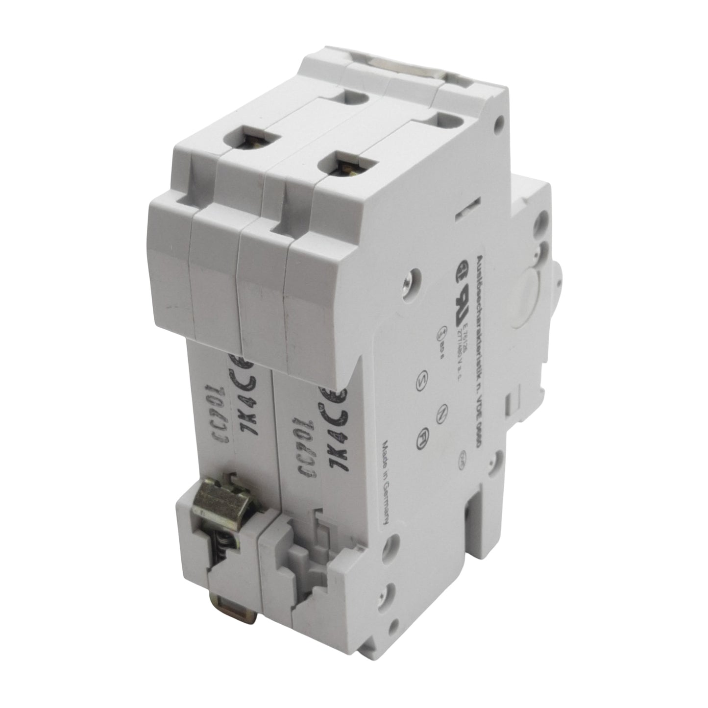 Used ABB S272-K4A Circuit Breaker, 2-Poles, 4A 277/480VAC, K-Curve, DIN Rail