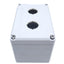 Used Hoffman Q-2PBPCDM Pushbutton Box Enclosure, Outer Dim. 120mm x 80mm *Added Hole"