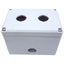 Used Hoffman Q-2PBPCDM Pushbutton Box Enclosure, Outer Dim. 120mm x 80mm *Added Hole"
