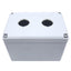 Used Hoffman Q-2PBPCDM Pushbutton Box Enclosure, Outer Dim. 120mm x 80mm *Added Hole"