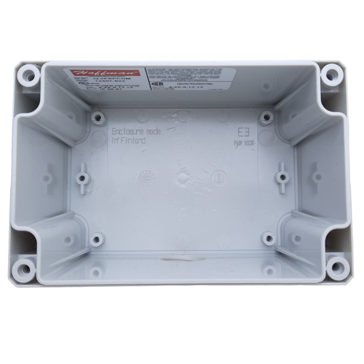 Used Hoffman Q-2PBPCDM Pushbutton Box Enclosure, Outer Dim. 120mm x 80mm *Added Hole"
