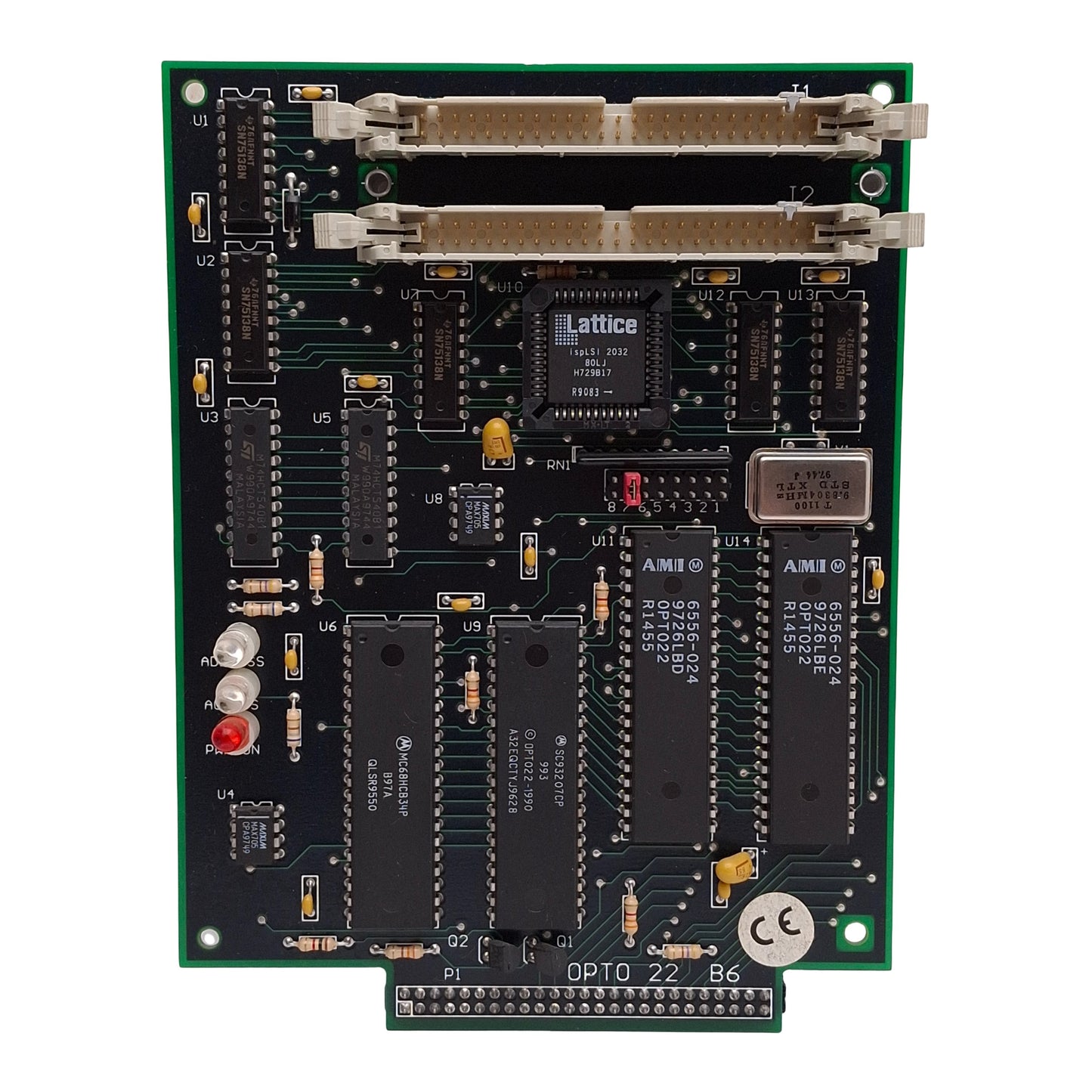 Used Opto 22 B6 Analog Brain Board, 16-Channel, Pamux Protocol, 50-Pin IDC Headers