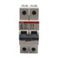Used ABB S202U-K1 Circuit Breaker, 2-Poles, 1A 240VAC, K-Curve, DIN Rail Mount