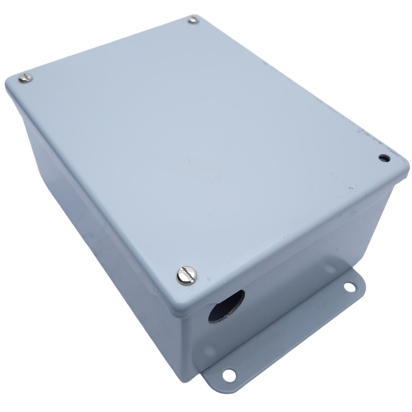 Used Hoffman A806SC Steel Screw Top Enclosure, In.Dims. 203 x 152 x 89mm *Added Holes