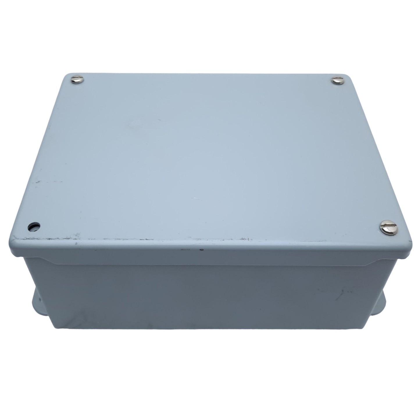 Used Hoffman A806SC Steel Screw Top Enclosure, In.Dims. 203 x 152 x 89mm *Added Holes