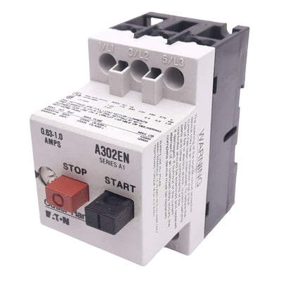 New – Open box Eaton A302EN Manual Motor Starter, 3-Pole, 0.63-1.0A, 1/2hp 460/575V Max