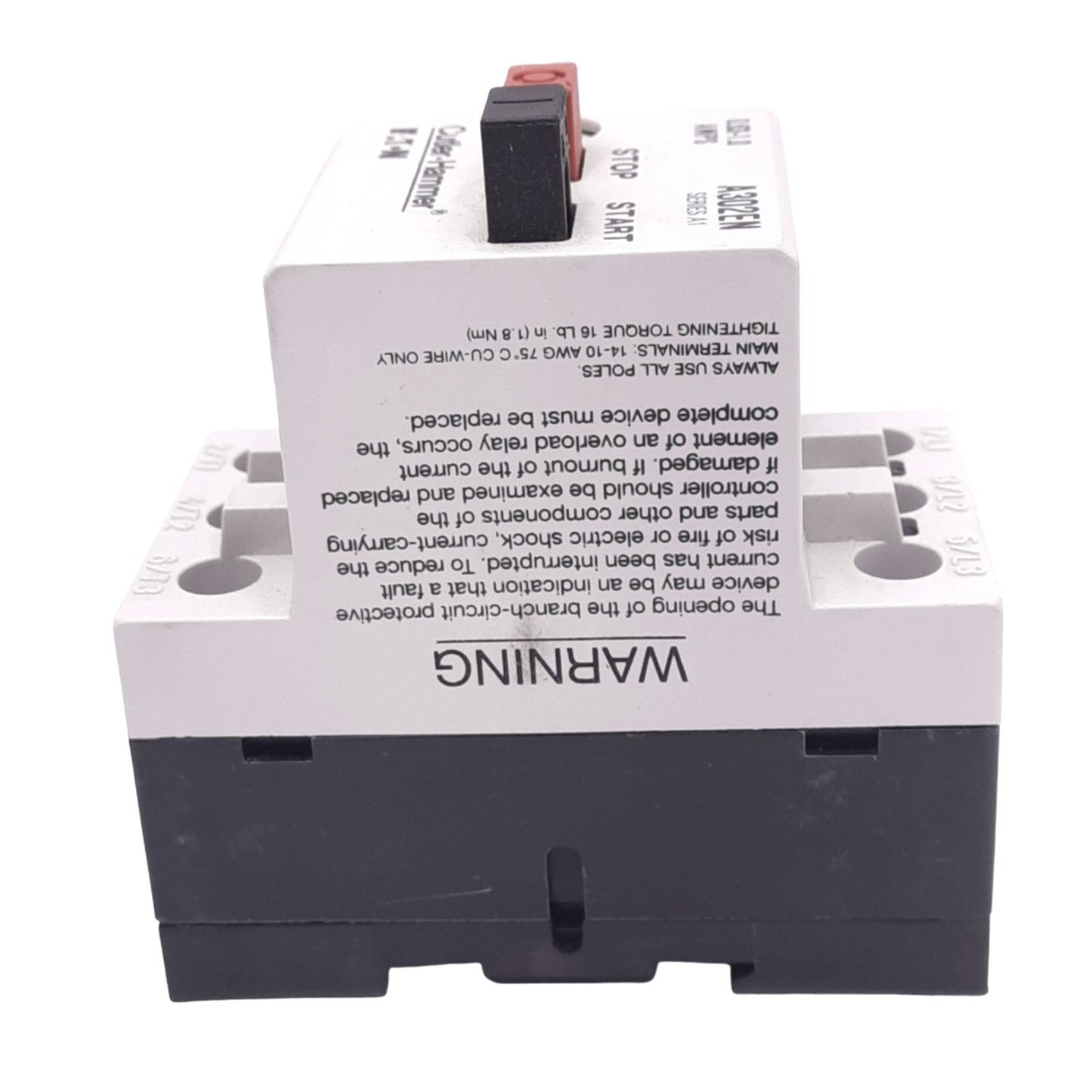 New – Open box Eaton A302EN Manual Motor Starter, 3-Pole, 0.63-1.0A, 1/2hp 460/575V Max
