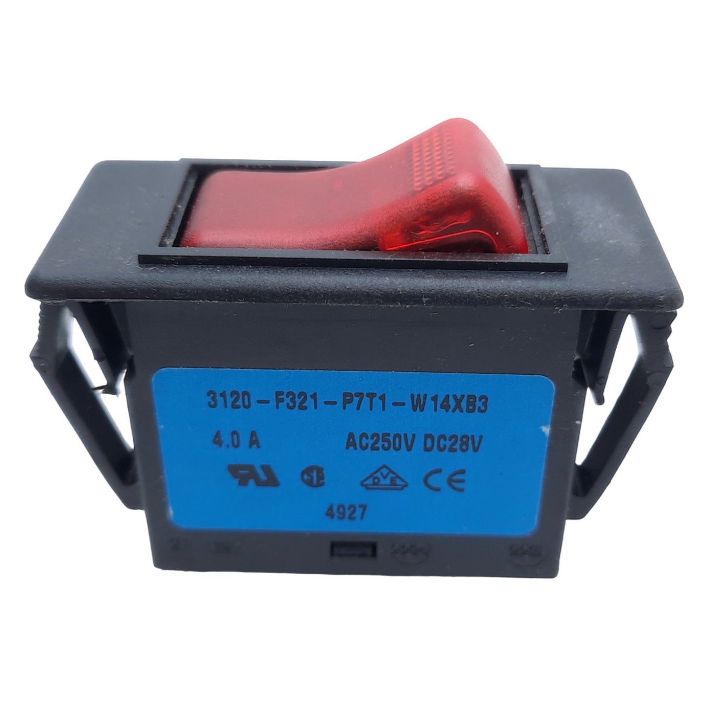 Used ETA 3120-F321-P7T1-W14XB3 Thermal Circuit Breaker, 2-Poles, 4 A, 250VAC, 28VDC